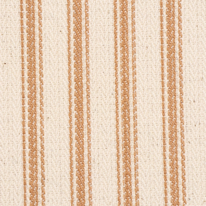 Foy Ticking Stripe Rust Fabric