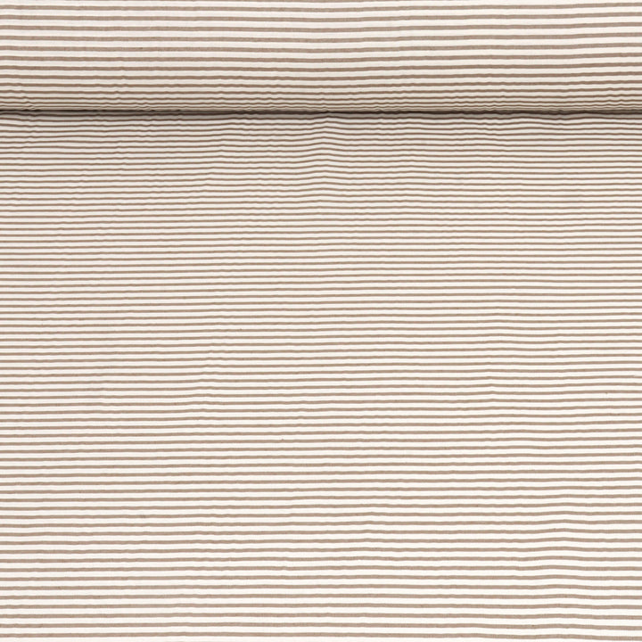 Giles Stripe Brown Double Width Fabric