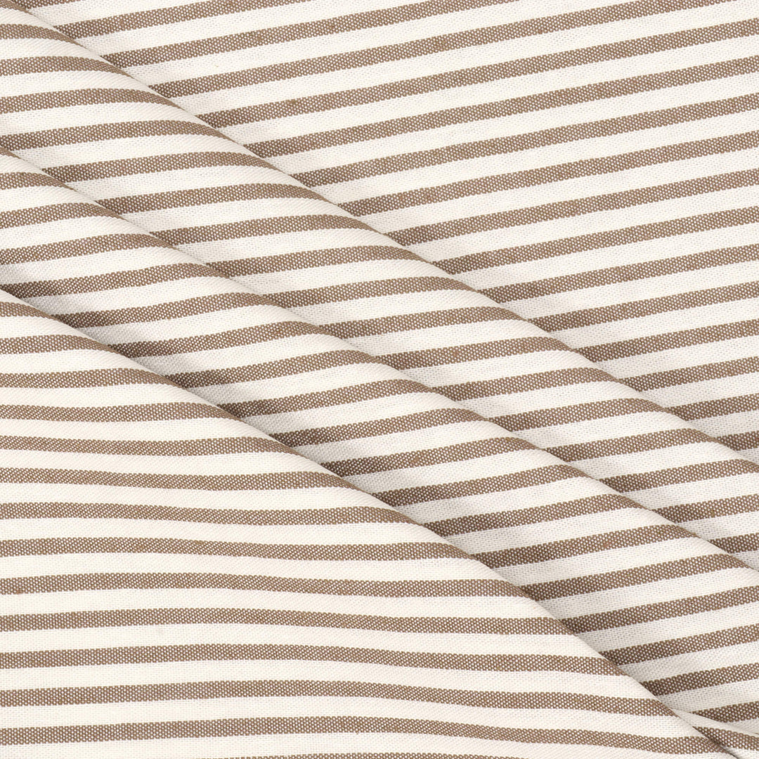Giles Stripe Brown Double Width Fabric