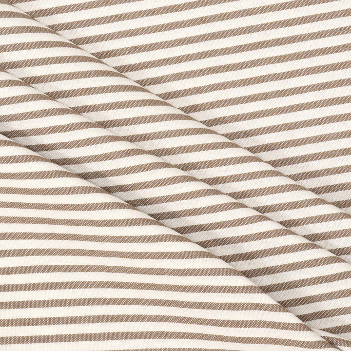 Giles Stripe Brown Double Width Fabric