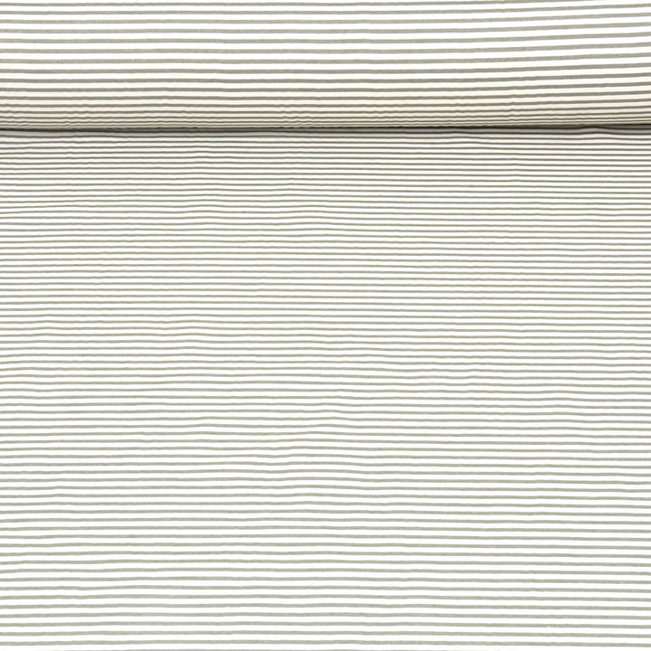 Giles Stripe Green Double Width Fabric