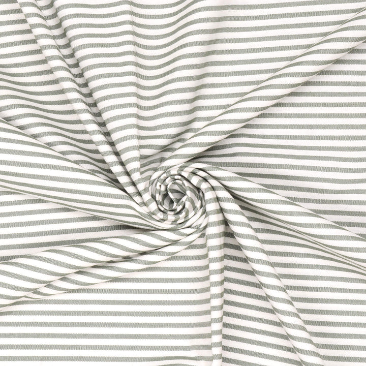 Giles Stripe Green Double Width Fabric
