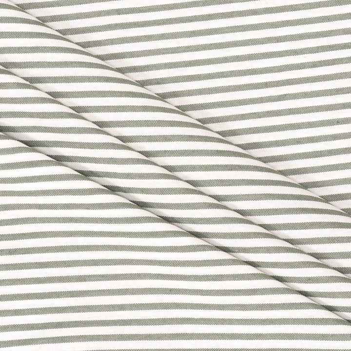 Giles Stripe Green Double Width Fabric