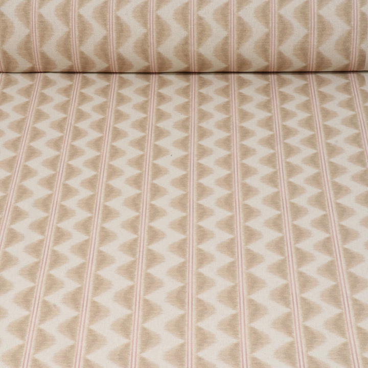 Chess Designs Legato Stripe Latte Fabric