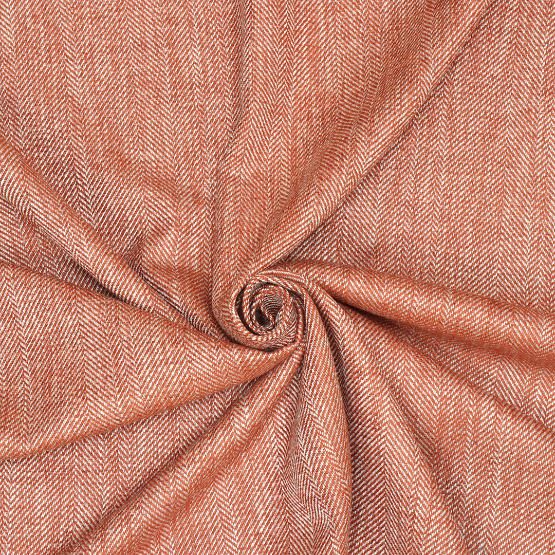 Chess Designs Caprio Herringbone Sienna Fabric