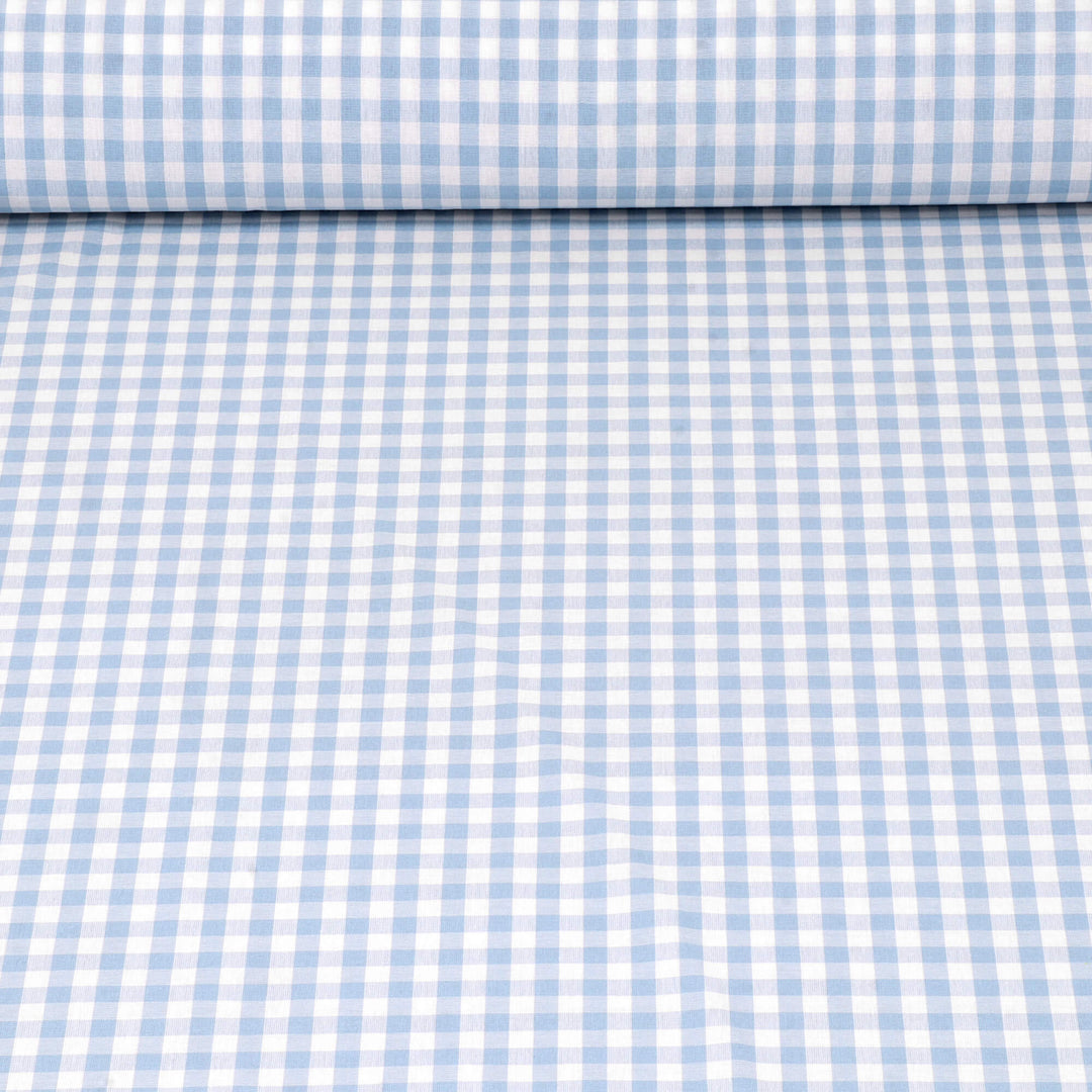 Studio Gingham Sky Blue Fabric