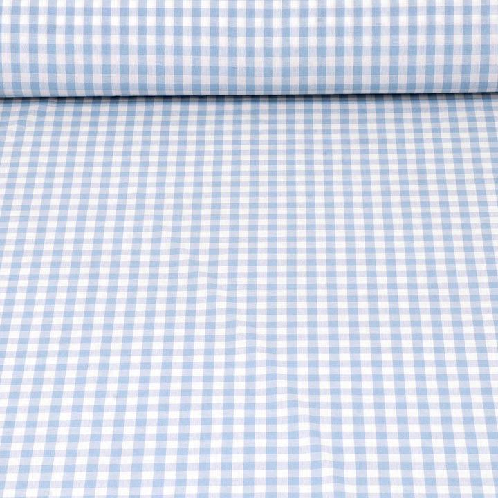 Studio Gingham Sky Blue Fabric