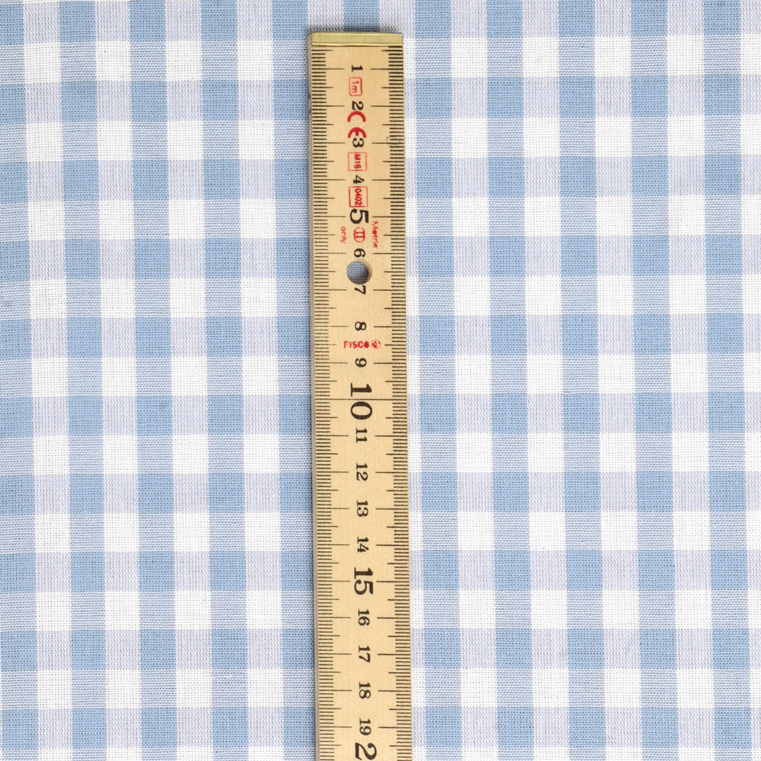 Studio Gingham Sky Blue Fabric
