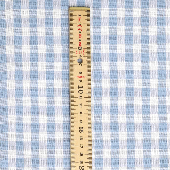 Studio Gingham Sky Blue Fabric