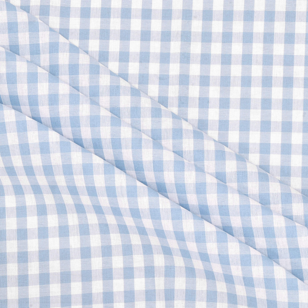 Studio Gingham Sky Blue Fabric