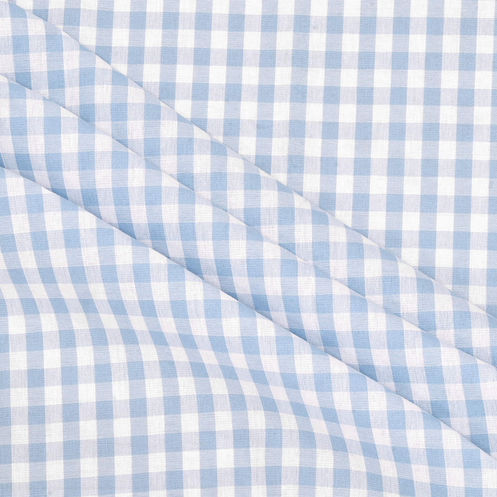 Studio Gingham Sky Blue Fabric
