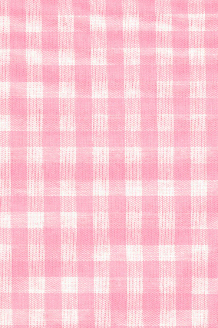 Studio Gingham Neon Pink Fabric