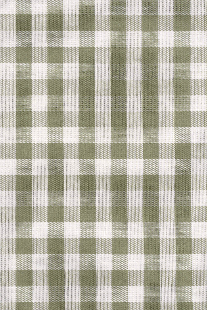 Studio Gingham Khaki Green Fabric