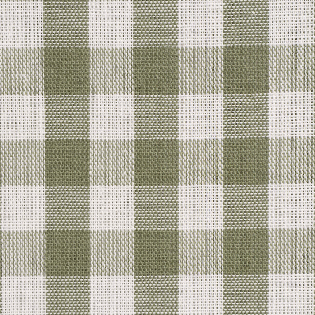 Studio Gingham Khaki Green Fabric