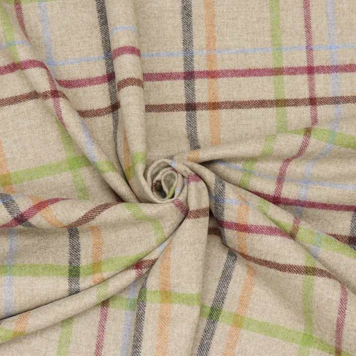 Abraham Moon Multicheck Natural Fabric