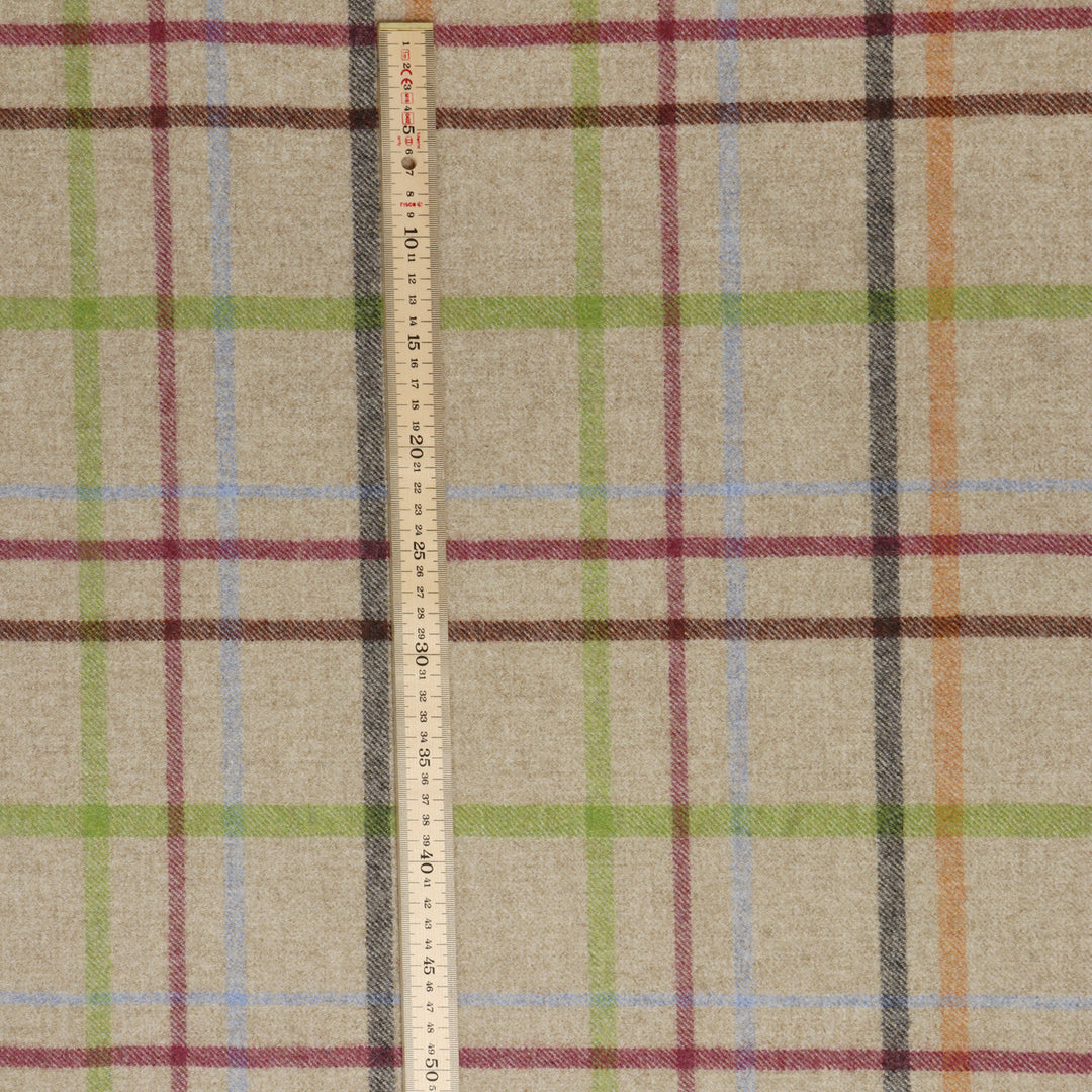 Abraham Moon Multicheck Natural Fabric
