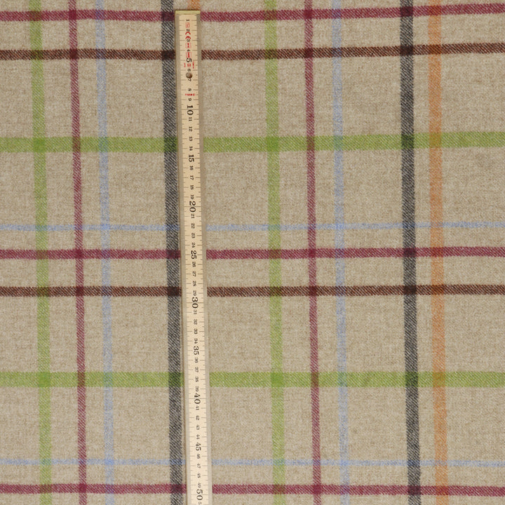 Abraham Moon Multicheck Natural Fabric