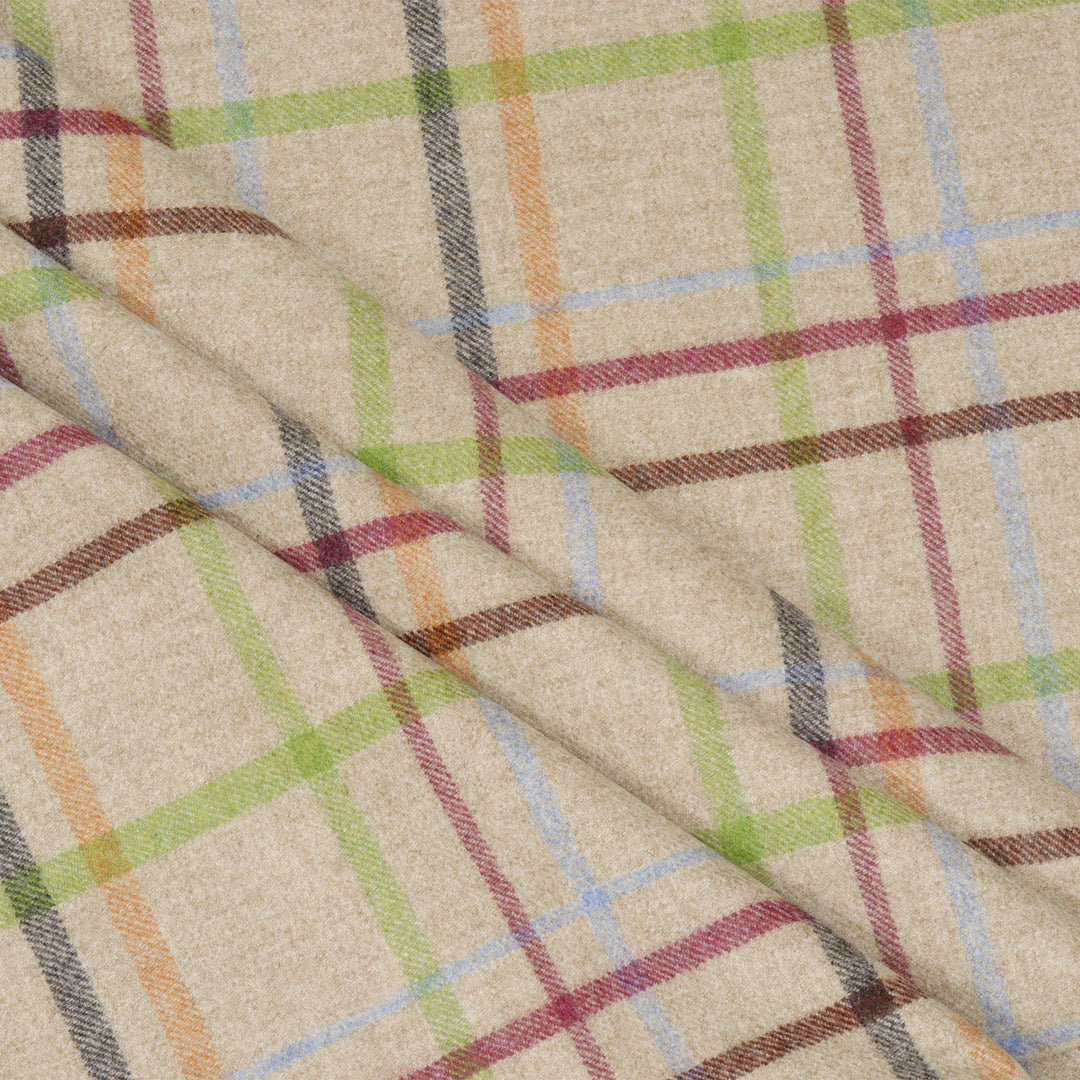 Abraham Moon Multicheck Natural Fabric