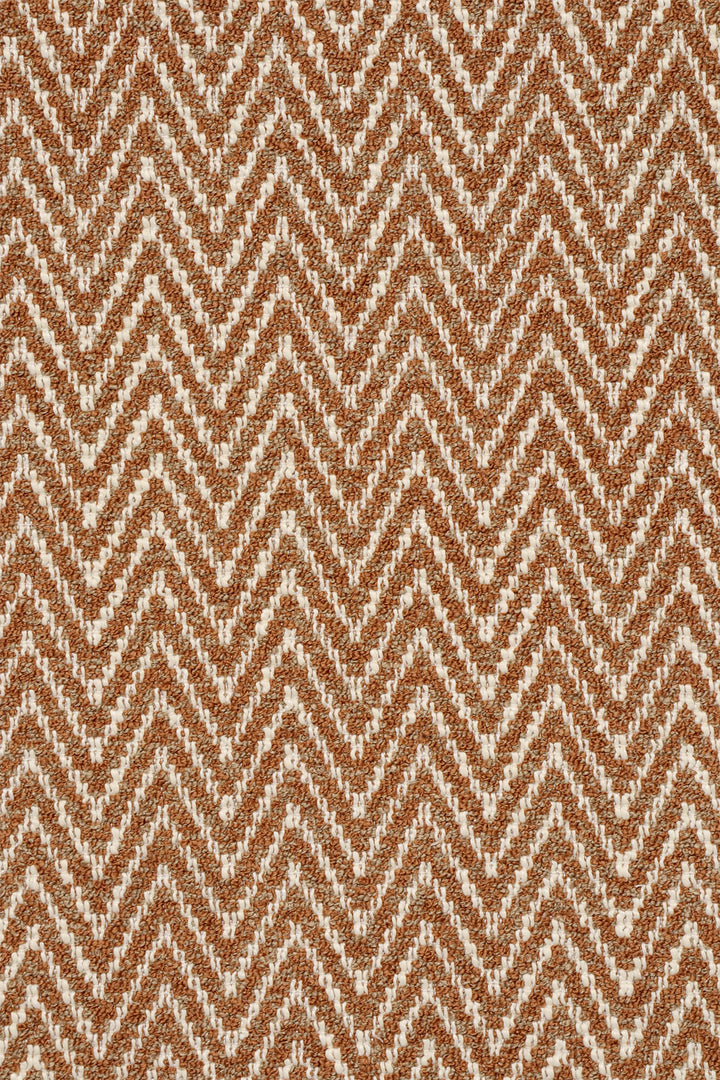 Malaga Herringbone Stripe Chestnut Fabric