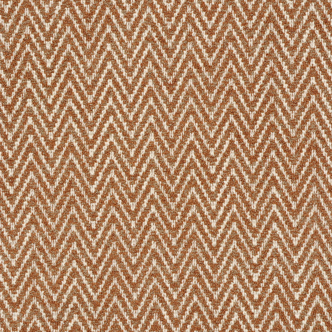 Malaga Herringbone Stripe Chestnut Fabric