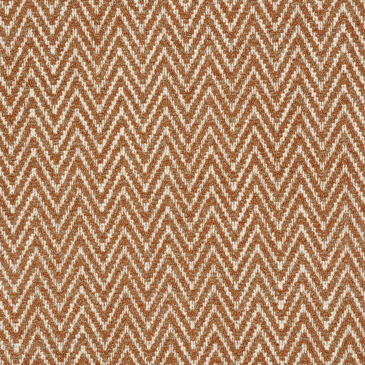 Malaga Herringbone Stripe Chestnut Fabric