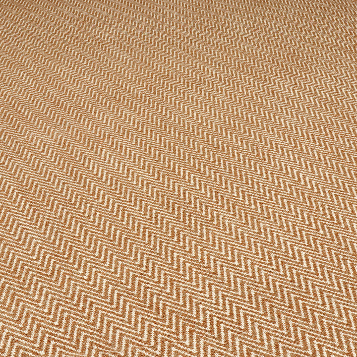 Malaga Herringbone Stripe Chestnut Fabric