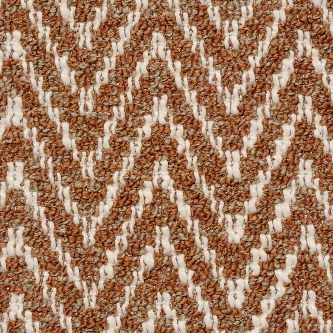 Malaga Herringbone Stripe Chestnut Fabric