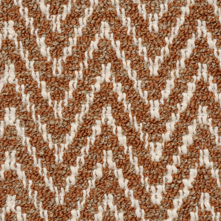 Malaga Herringbone Stripe Chestnut Fabric
