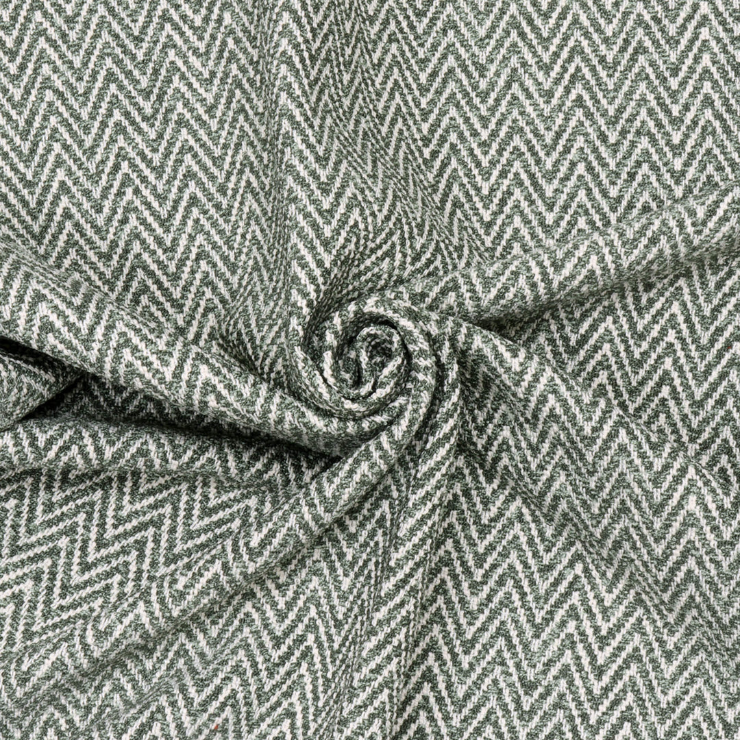 Malaga Herringbone Stripe Mint Green Fabric