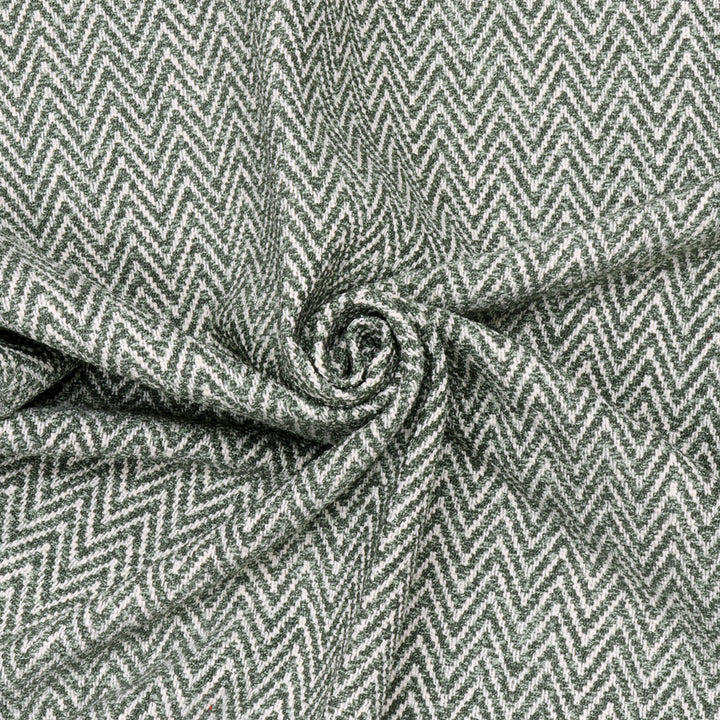 Malaga Herringbone Stripe Mint Green Fabric