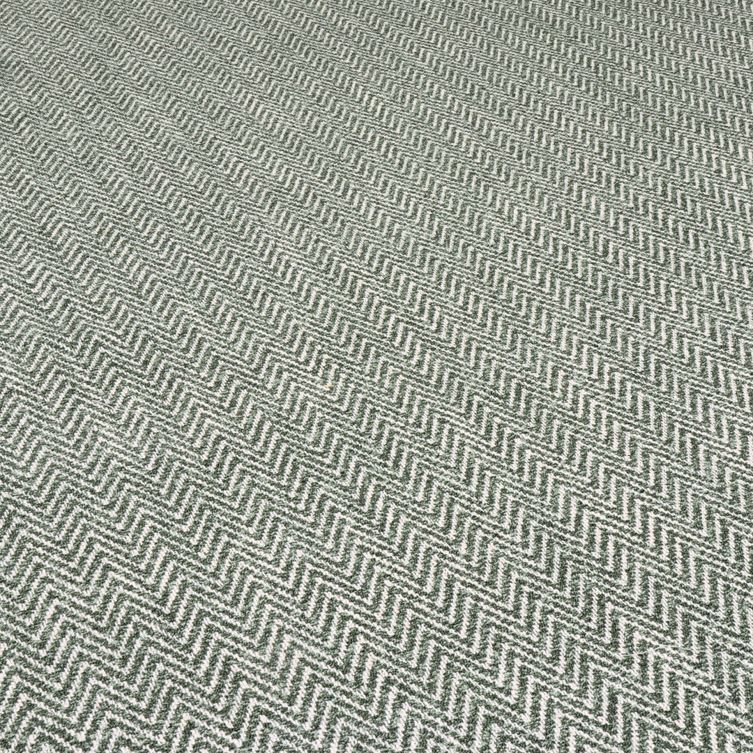 Malaga Herringbone Stripe Mint Green Fabric
