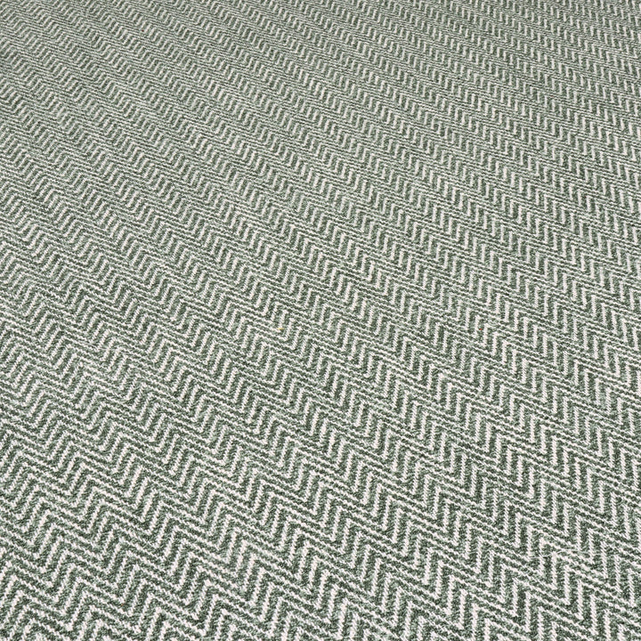 Malaga Herringbone Stripe Mint Green Fabric