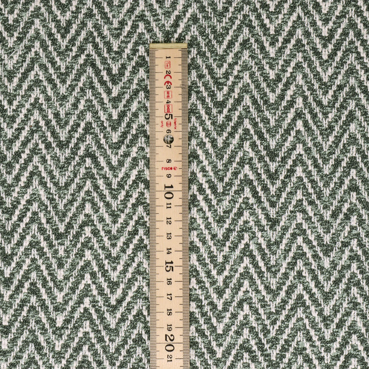 Malaga Herringbone Stripe Mint Green Fabric