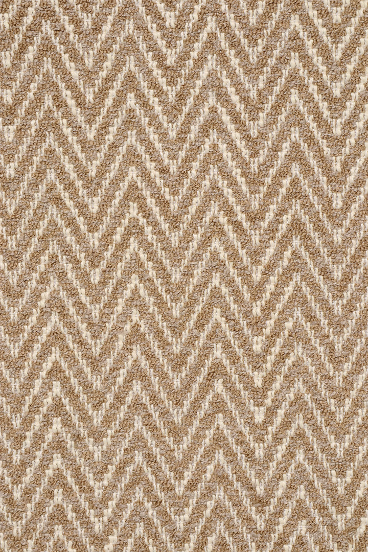 Malaga Herringbone Stripe Taupe Fabric