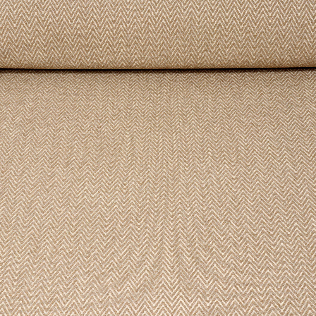 Malaga Herringbone Stripe Taupe Fabric