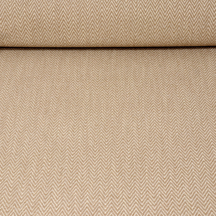 Malaga Herringbone Stripe Taupe Fabric