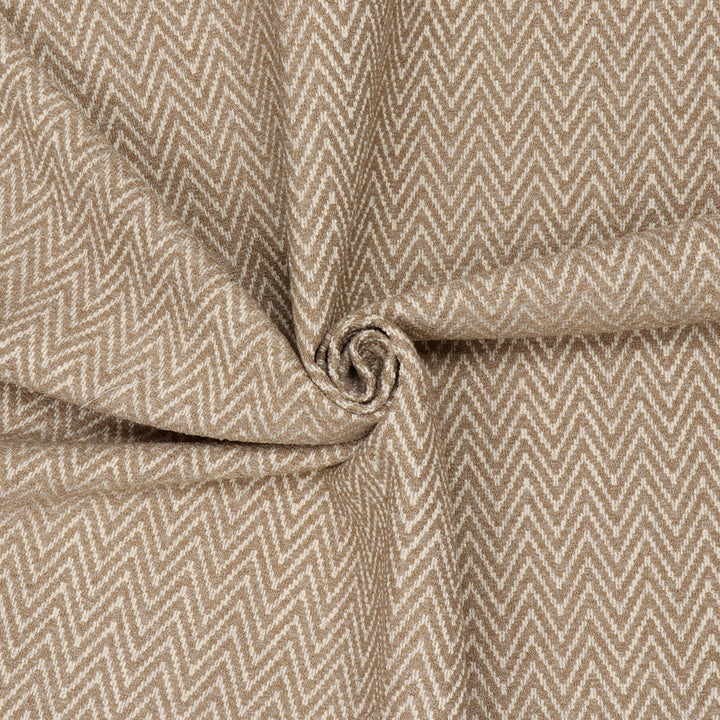 Malaga Herringbone Stripe Taupe Fabric