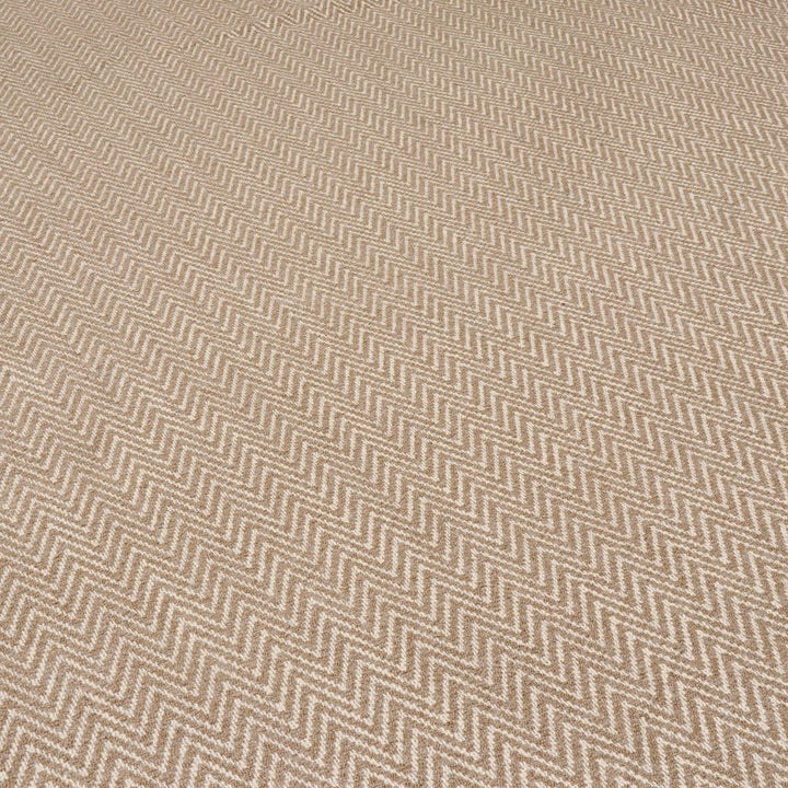 Malaga Herringbone Stripe Taupe Fabric