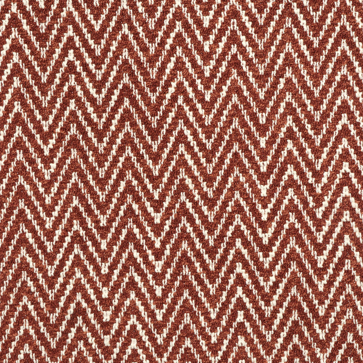 Malaga Herringbone Stripe Terracotta Fabric