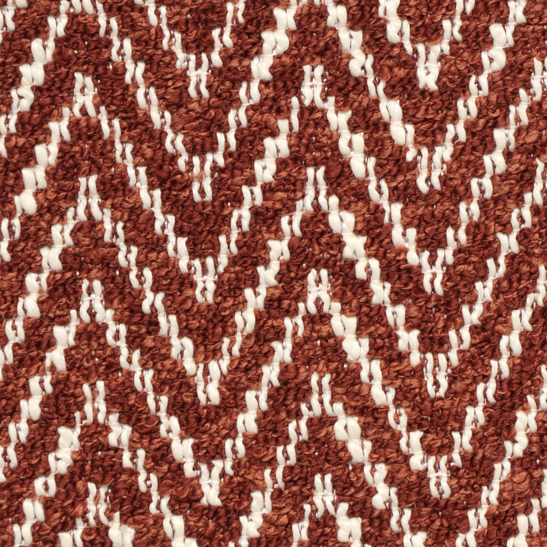 Malaga Herringbone Stripe Terracotta Fabric