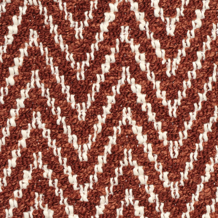 Malaga Herringbone Stripe Terracotta Fabric
