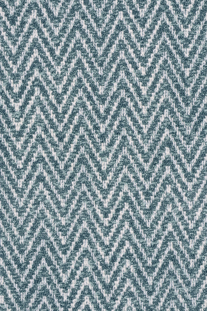 Malaga Herringbone Stripe Duck Egg Fabric
