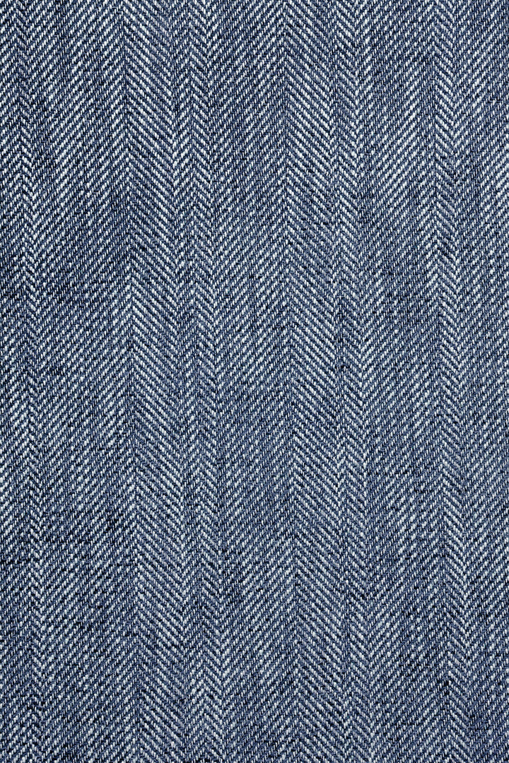 Chess Designs Caprio Herringbone Navy Fabric