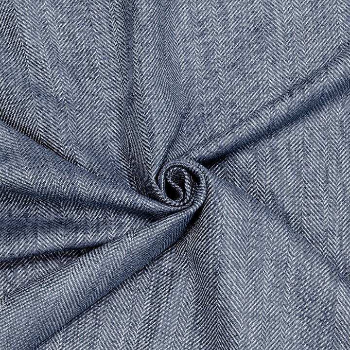 Chess Designs Caprio Herringbone Navy Fabric