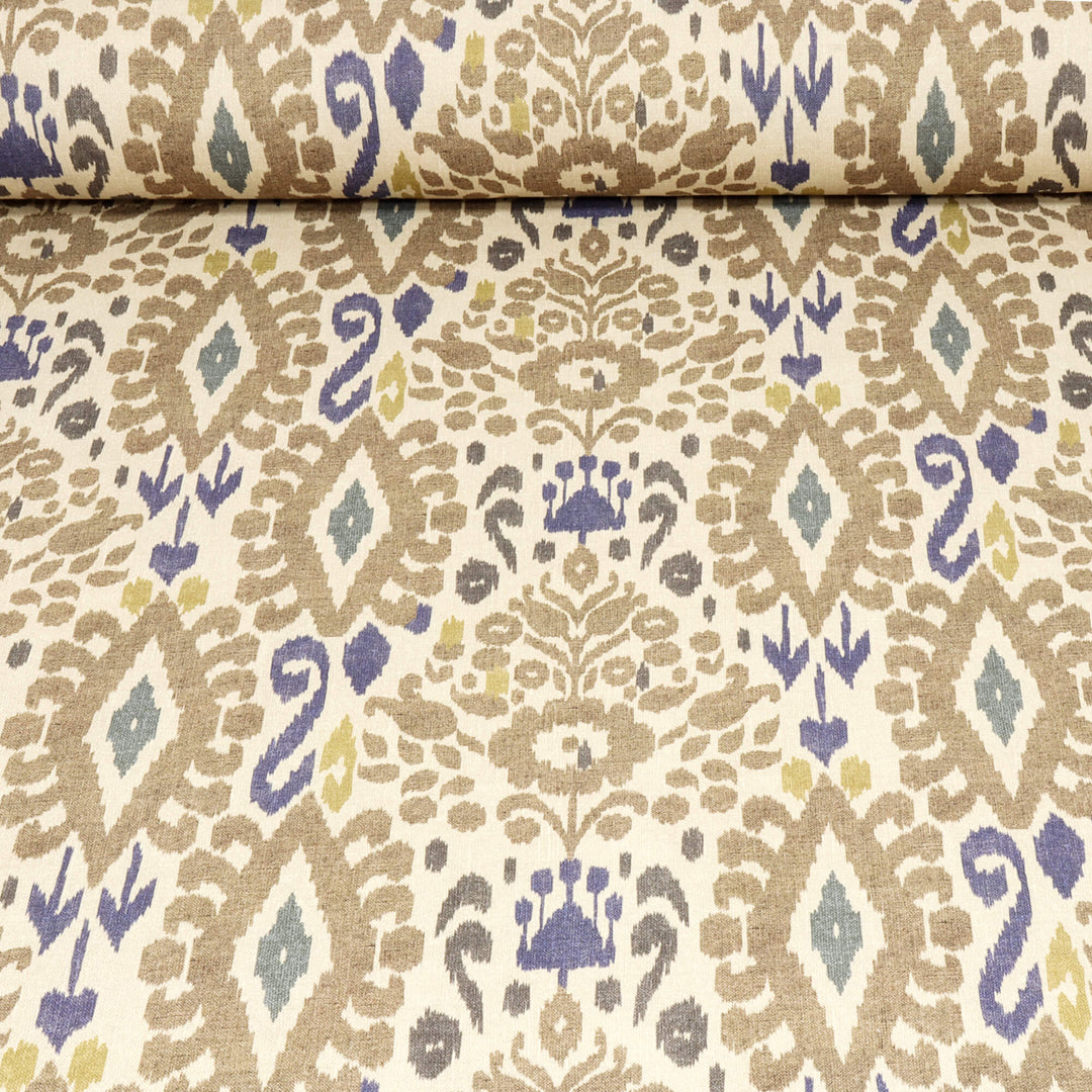 Zama Ikat Earth Fabric
