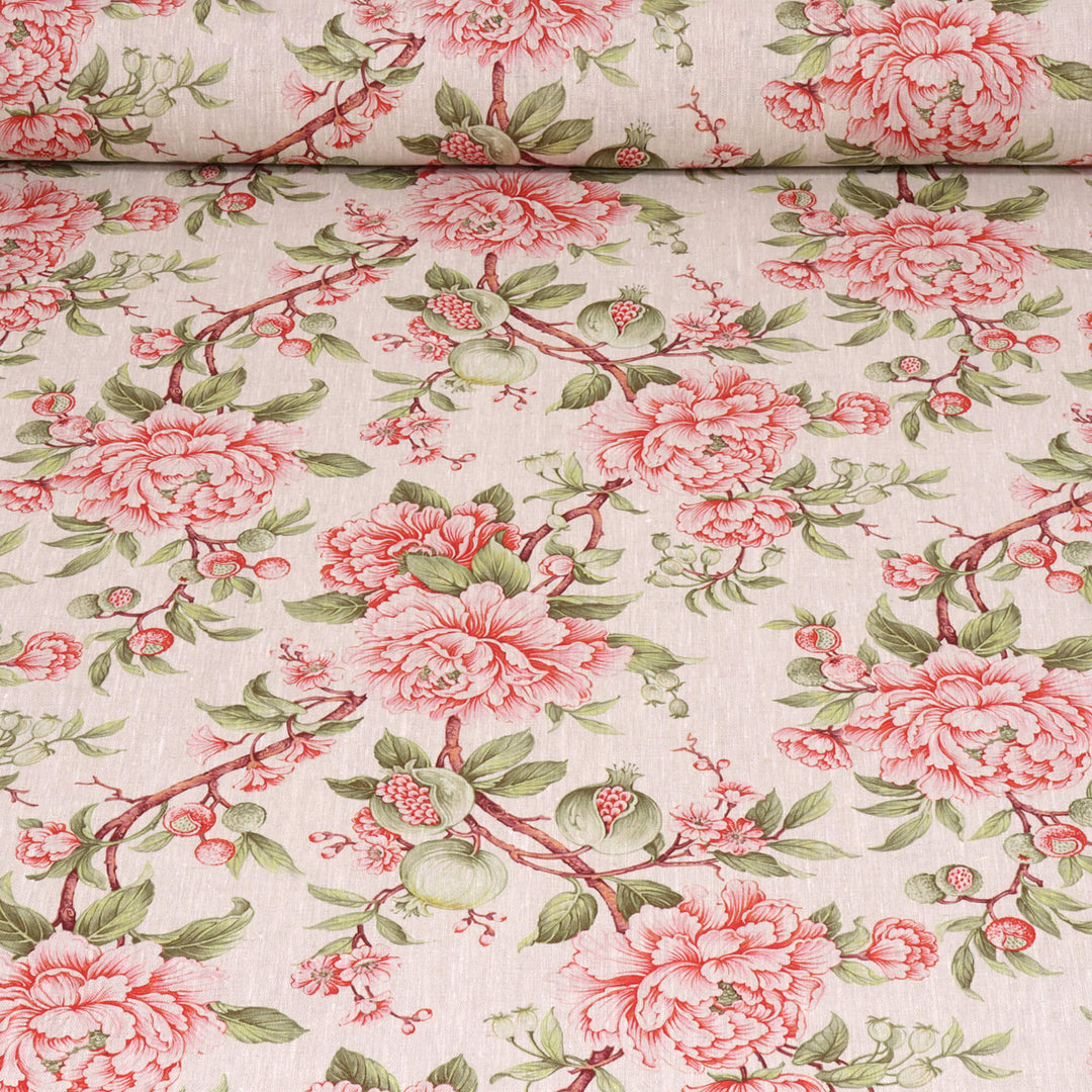 Esme Floral Linen Fabric