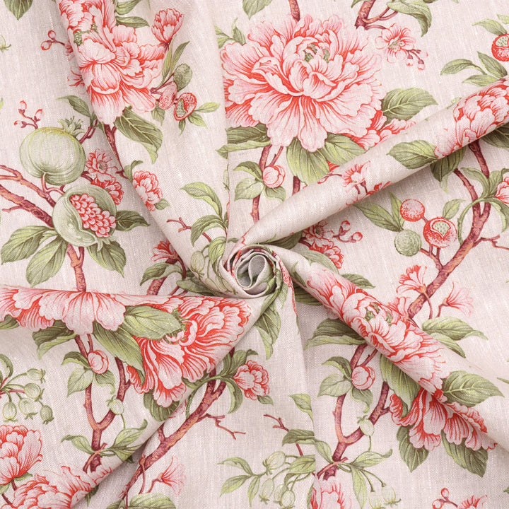 Esme Floral Linen Fabric