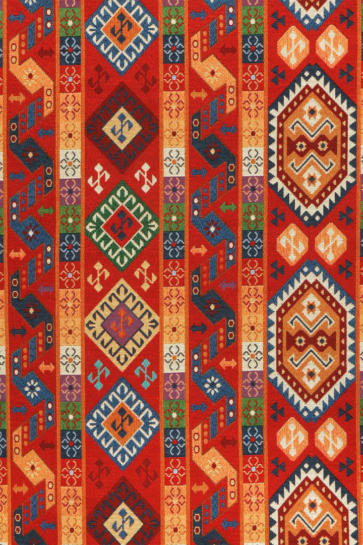 Quito Tapestry Red Fabric