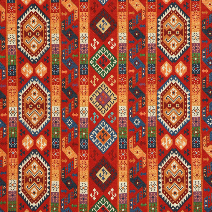 Quito Tapestry Red Fabric