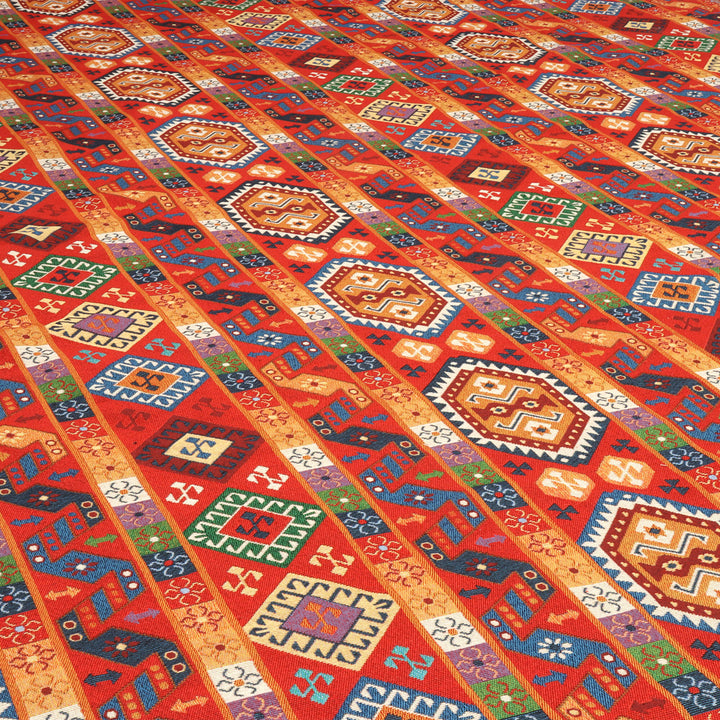 Quito Tapestry Red Fabric